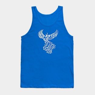 Fictional Phoenix Creature In Flight Artistic Illustration White Tank Top